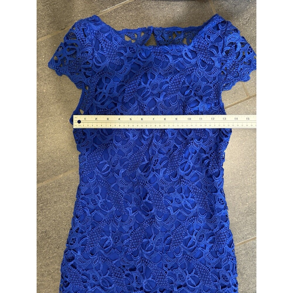 Alice+Olivia XS/2 Clover Lace Backless Dress Bodycon Silk Cocktail Formal Sexy - Picture 8 of 16